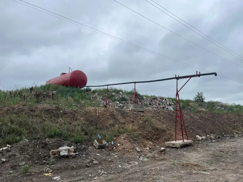 На полтавському сміттєзвалищі встановили резервуар для швидкого гасіння пожеж