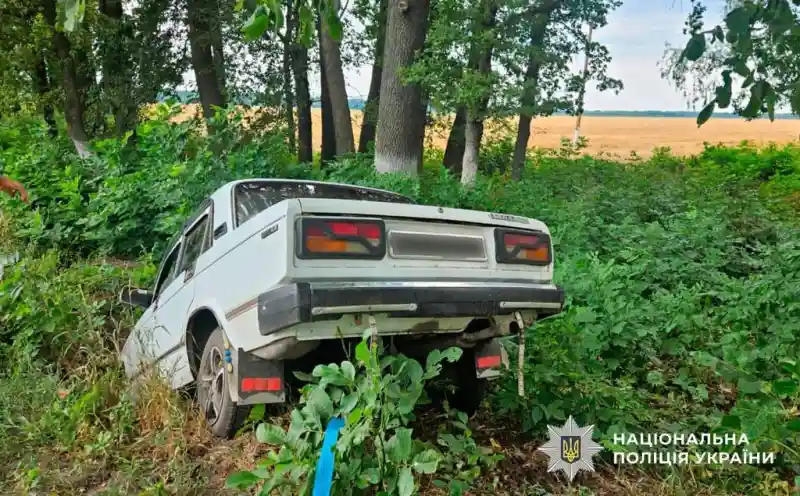 На Полтавщині п’яний водій після ДТП намагався дати хабар поліцейським